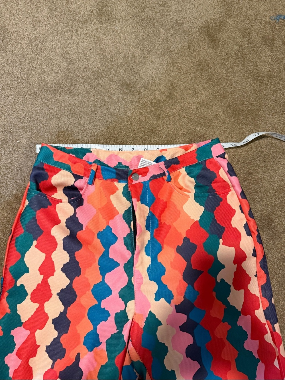 Multicolor Geometric Pants - Picture 3 of 5